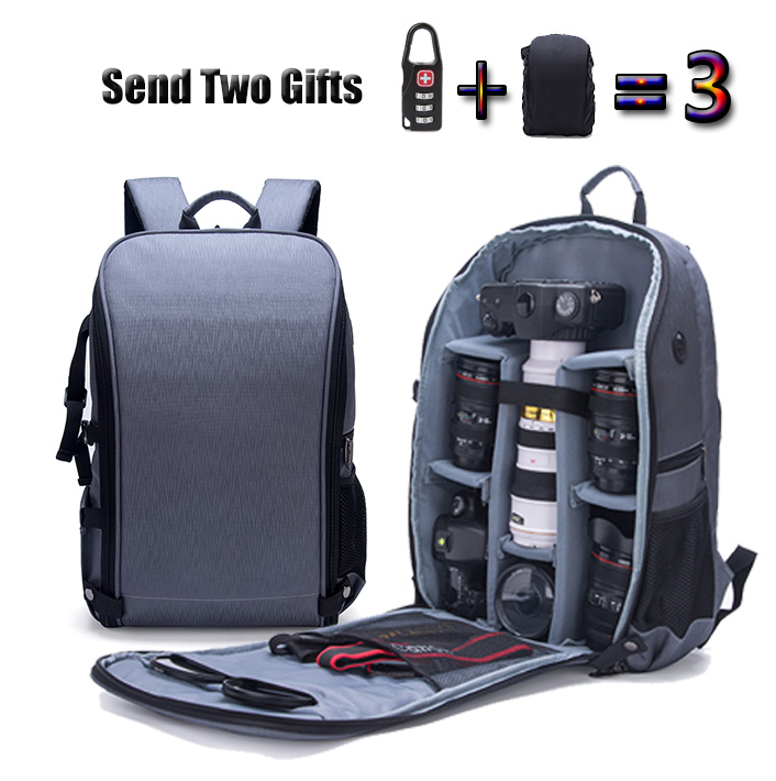 New Outdoor Upgrade Waterproof Camera Laptop backpack 15.6 17 inch Dslr Digital Camera Photography backpack bag with Raincover for All Camera Nikon Sony Canon EOS RP Fujifilm